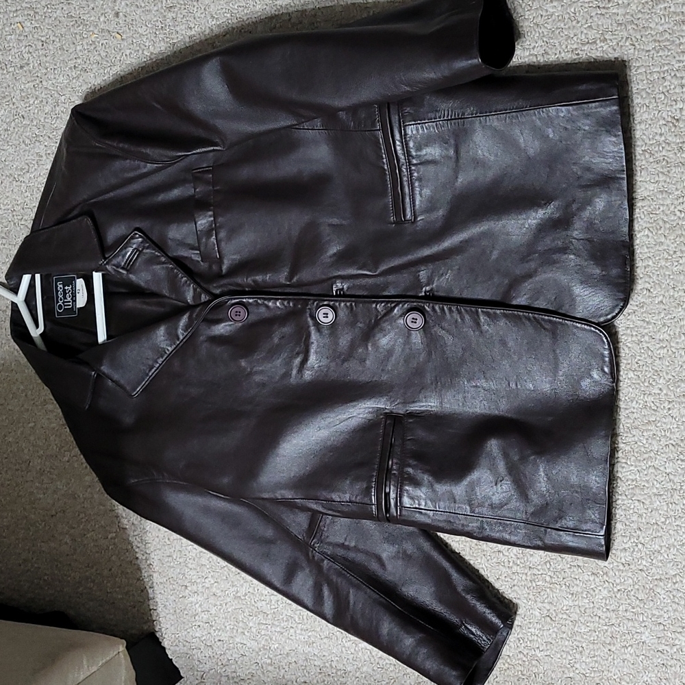 Men's Leather Blazer